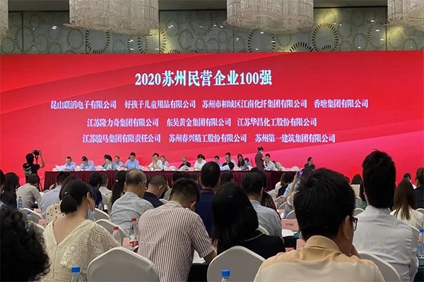 榮譽|公司榮登“2020蘇州民營企業(yè)100強”榜單